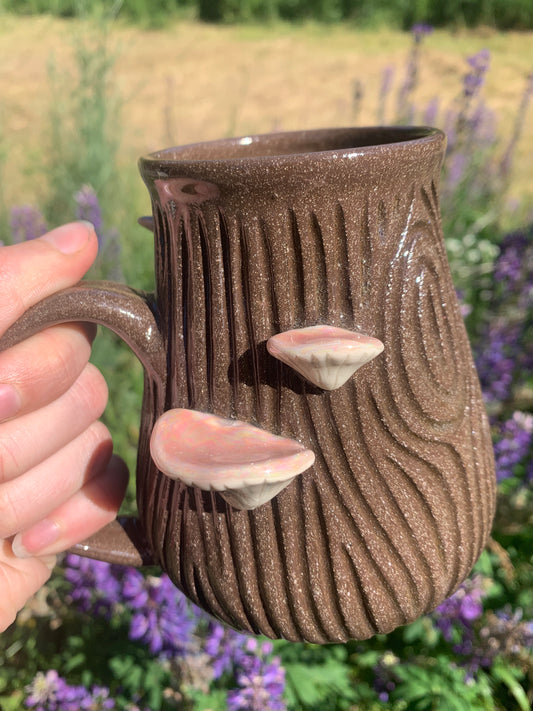 Dark Oak Mug with mushrooms