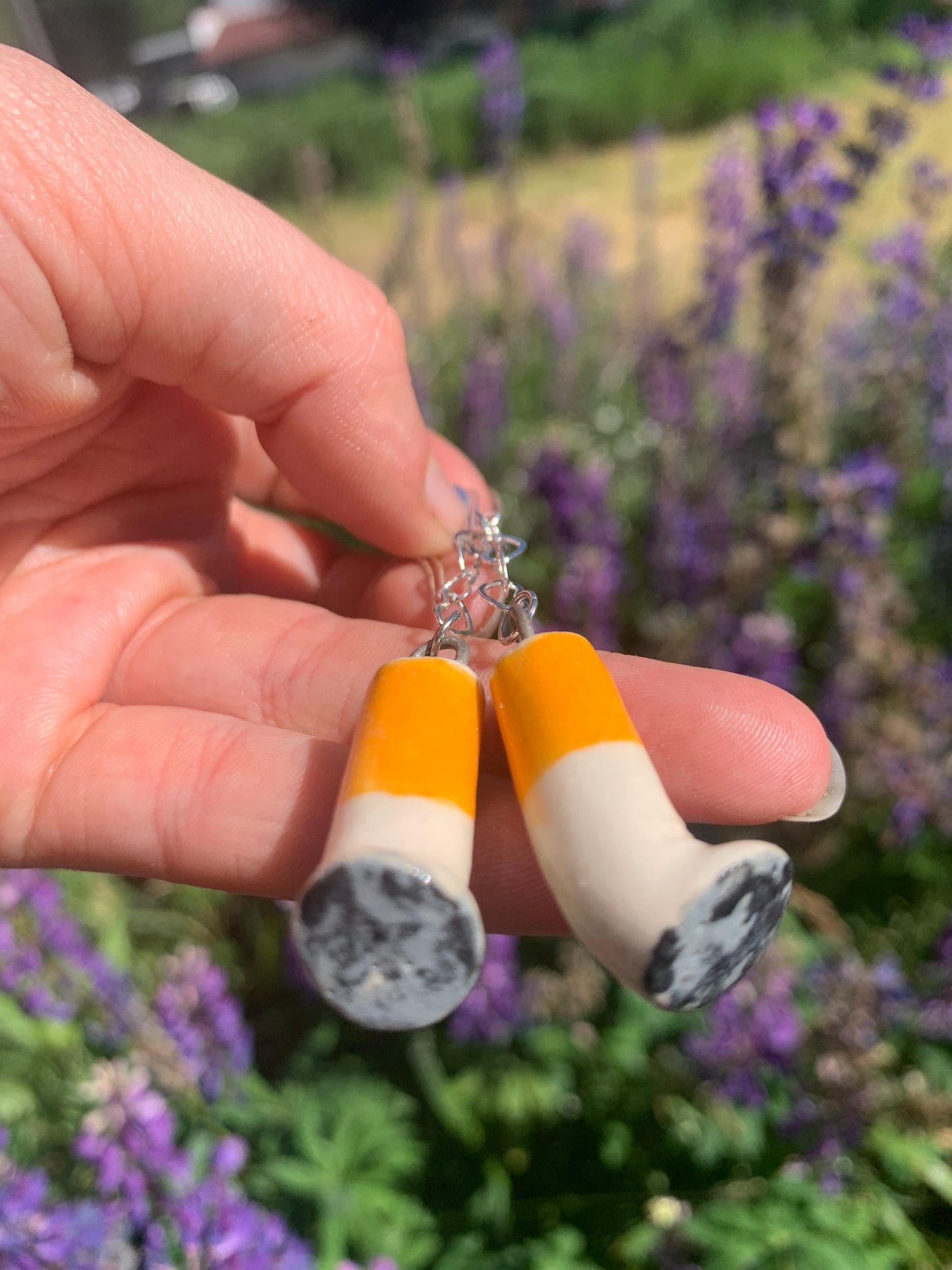 Cigarette Butt Earrings