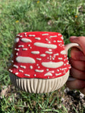 Amanita Mushroom Mug Gill style