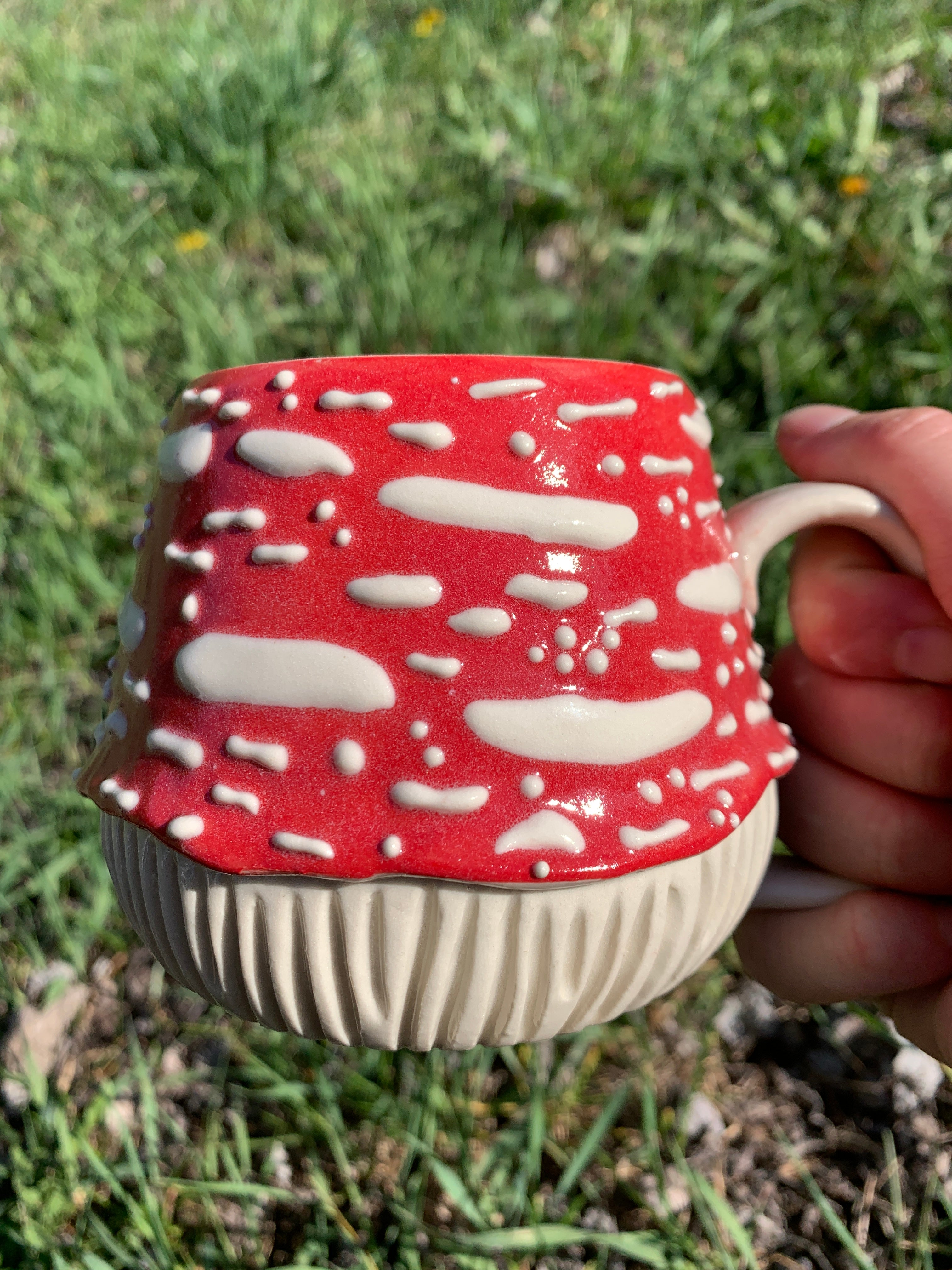 Amanita Mushroom Mug Gill style