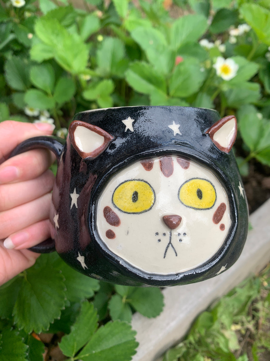 Cat mug in pyjamas